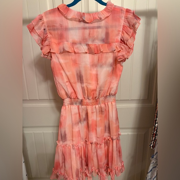 Willa Story Ruffled Pink and Orange MiniDress size Medium - Picture 3 of 3